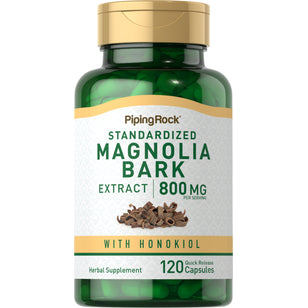 Magnolia Bark (Honokiol), 800 mg (per serving), 120 Quick Release Capsules Bottle