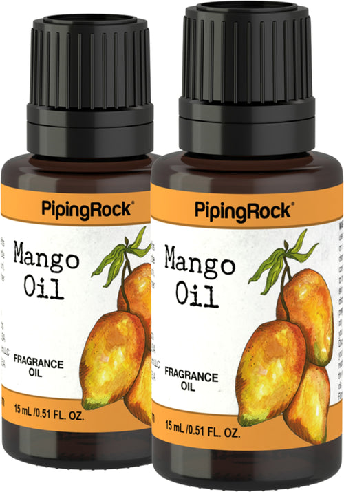 Aceite con fragancia de mango,  1/2 fl oz 15 ml Frasco con dosificador 2 Frascos con dosificador