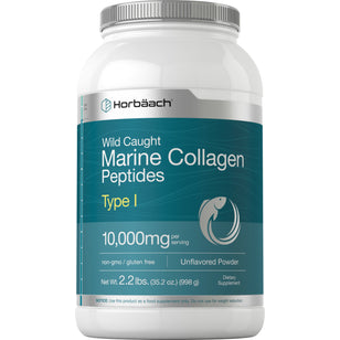 Marine Collagen Peptides Powder (Unflavored), 10000 mg (per serving), 2.2 lbs (998 g) Bottle