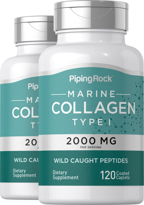 Colágeno Marinho Tipo 1 2000 mg (por dose) 120 Comprimidos oblongos revestidos 2 Frascos