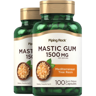 Mastic Gum, 1500 mg (per serving), 100 Quick Release Capsules, 2  Bottles