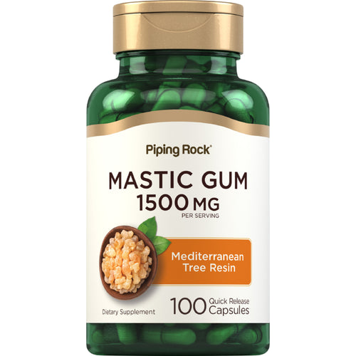 Mastic-tyggegummi 1500 mg (pr. dosering) 100 Kapsler for hurtig frigivelse     