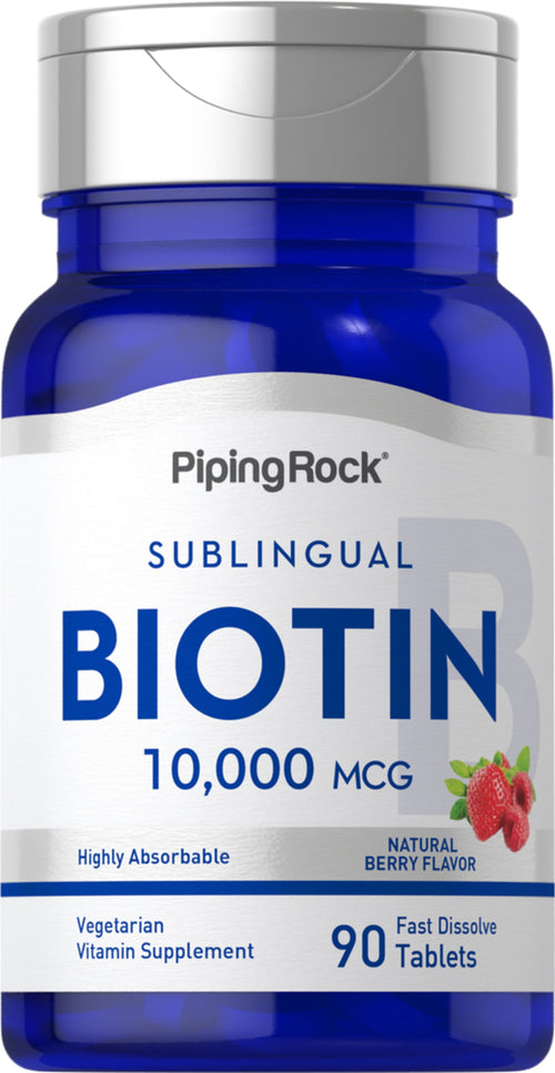 Max Biotin, 10,000 mcg, 90 Fast Dissolve Tablets Bottle