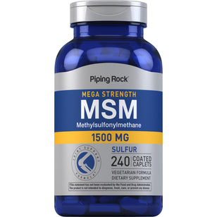Mega MSM + zwavel 1500 mg 240 Gecoate capletten     