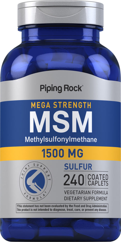 Mega-MSM + rikki 1500 mg 240 Päällystetyt kapselit     