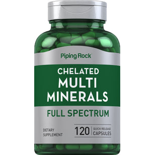 Mega Multi-mineraler med chelat 120 Kapsler for hurtig frigivelse       