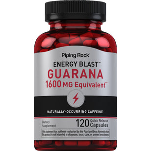 Guaraná potenciador de la fuerza  1600 mg 120 Cápsulas de liberación rápida     