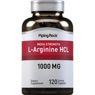 Mega Strength L-arginin HCL (farmaceutska kvaliteta) 1000 mg 120 Kapsule s premazom     