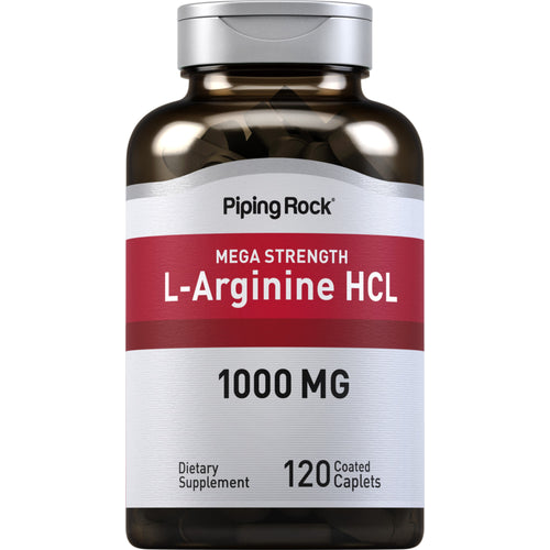 Mega Strength แอล-อาร์จินีน HCL (Pharmaceutical Grade) 1000 mg 120 แคปเล็ทเคลือบ     