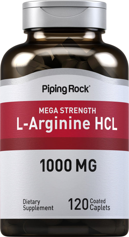 Mega Strength แอล-อาร์จินีน HCL (Pharmaceutical Grade) 1000 mg 120 แคปเล็ทเคลือบ     
