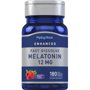 Melatonin - hurtigt opløsende 12 mg 180 Hurtigt opløselige tabletter     