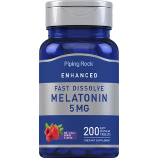 Melatonin - hurtigt opløselige tabletter 5 mg 200 Hurtigt opløselige tabletter     