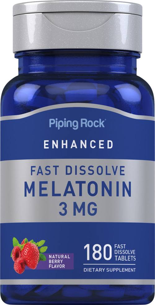 Melatoniini  3 mg 180 Nopeasti liukenevat tabletit     