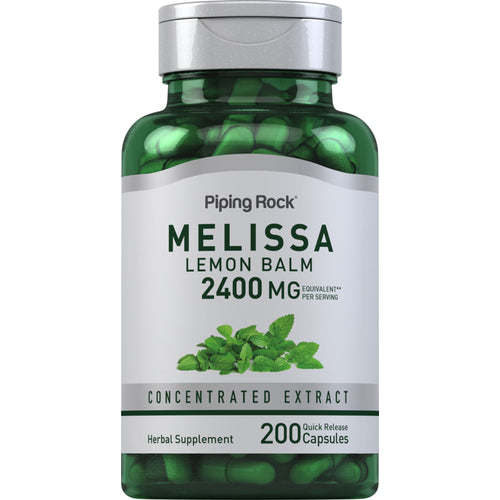 Melissa (บาล์มมะนาว) 2400 mg (ต่อการเสิร์ฟ) 200 แคปซูลแบบปล่อยตัวยาเร็ว     