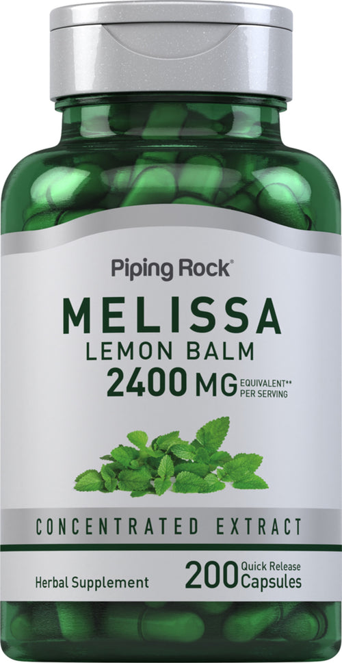 Melisse (Zitronenmelisse) 2400 mg (pro Portion) 200 Kapseln mit schneller Freisetzung     