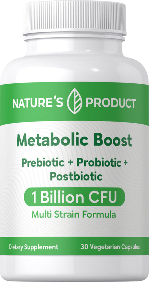 Metabolic Boost Prebiotic + Probiotic + Postbiotic, 30 Vegetarian Capsules