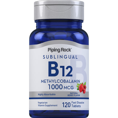 Methylcobalamin B-12 (plasseres under tungen) 1000 mcg 120 Hurtigoppløselige tabletter     