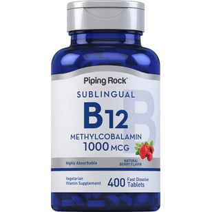 Methylcobalamin B-12 (plasseres under tungen) 1000 mcg 400 Hurtigoppløselige tabletter     