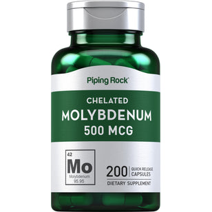 Molybdenum, 500 mcg, 200 Quick Release Capsules Bottle