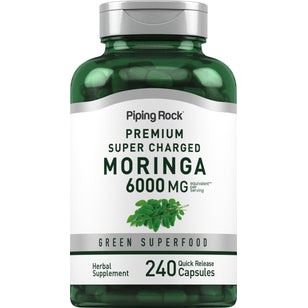 Moringa Oleifera 6000 mg (por dose) 180 Cápsulas de Rápida Absorção     
