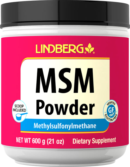 Poudre de MSM (méthylsulfonylméthane) 4000 mg (par portion) 21 once 600 g Bouteille  