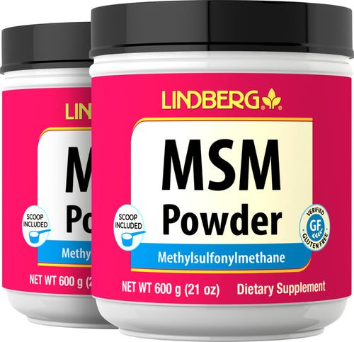 MSM (Methylsulfonylmethane) Powder, 4000 mg (per serving), 21 oz (600 g) Bottle, 2  Bottles