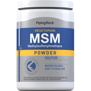 MSM + Sulfur Powder, 3000 mg (per serving), 16 oz (454 g) Bottle
