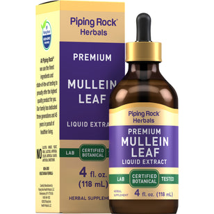 Mullein Leaf Liquid Extract Alcohol Free, 4 fl oz (118 mL) Dropper Bottle