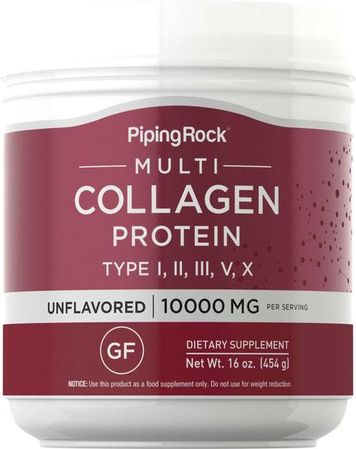 Proteína multicolágeno 10,000 mg 16 oz 454 g Frasco  