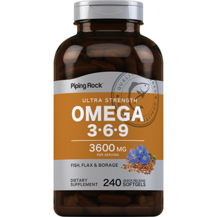 Multi Omega 3-6-9 Fisk, Hør og Agurkurt 240 Hurtigvirkende myke geleer       