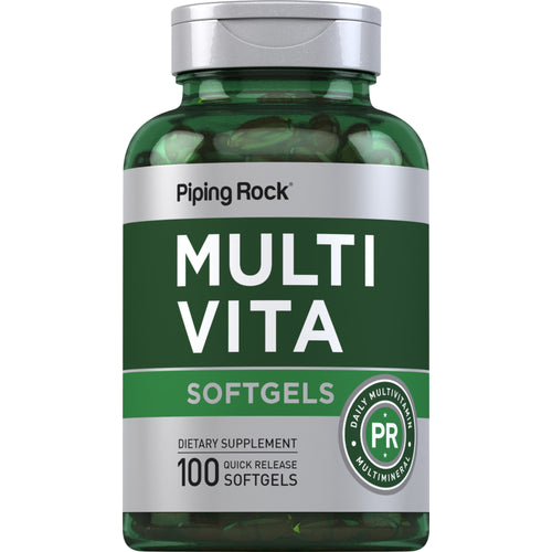 Multi-Vita (multivitaminmineral) 100 Softgel for hurtig frigivelse       