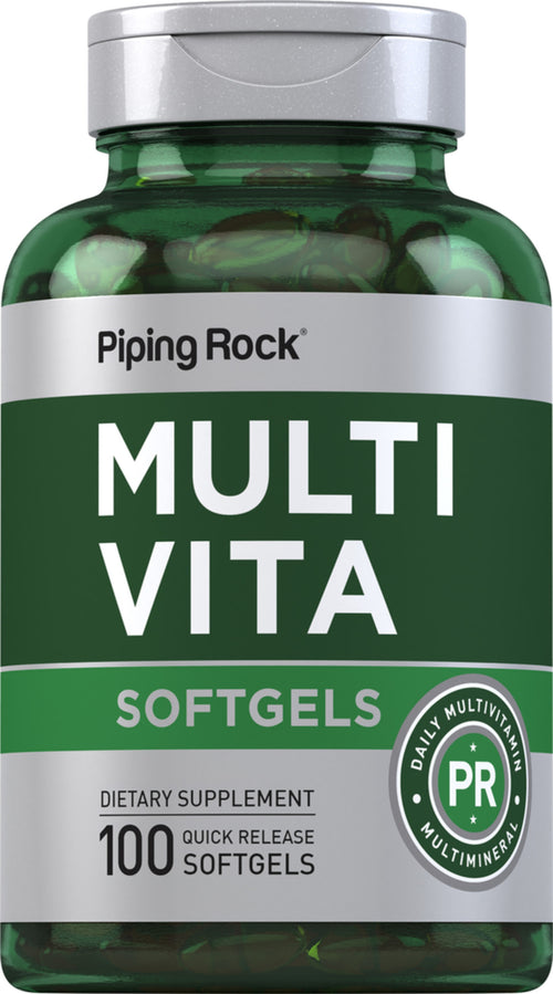 Multi-Vita (multivitaminmineral) 100 Softgel for hurtig frigivelse       