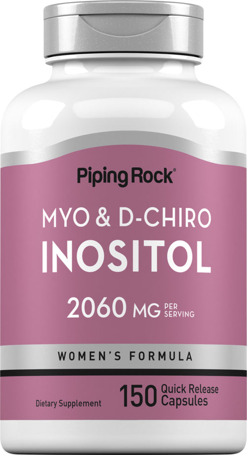 Myo e D-Chiro Inositol para Mulheres 2060 mg (por dose) 150 Cápsulas de Rápida Absorção     