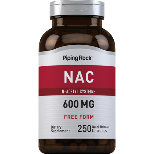 N-อะเซทิลซีสเทอีน (NAC) 600 mg 250 แคปซูลแบบปล่อยตัวยาเร็ว     