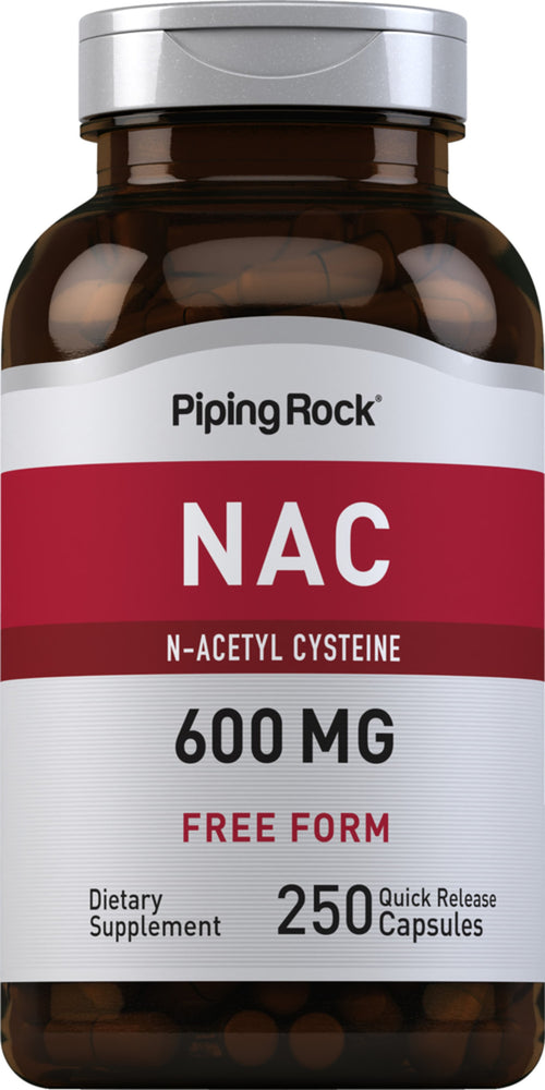 N-acetilcisteína (NAC) 600 mg 250 Cápsulas de Rápida Absorção     