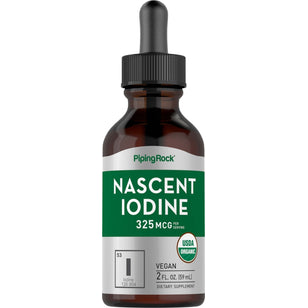 Nascent Iodine (Organic), 325 mcg (per serving), 2 fl oz (59 mL) Dropper Bottle