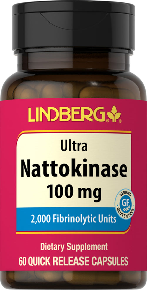 Nattokinase (2,000 FU) 100 mg 60 Kapsułki o szybkim uwalnianiu     