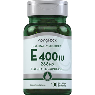 naturlig Vitamin E  400 IU 100 Hurtigvirkende myke geleer     