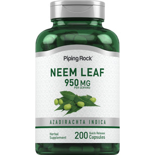 Neem Leaf, 950 mg (per serving), 200 Quick Release Capsules