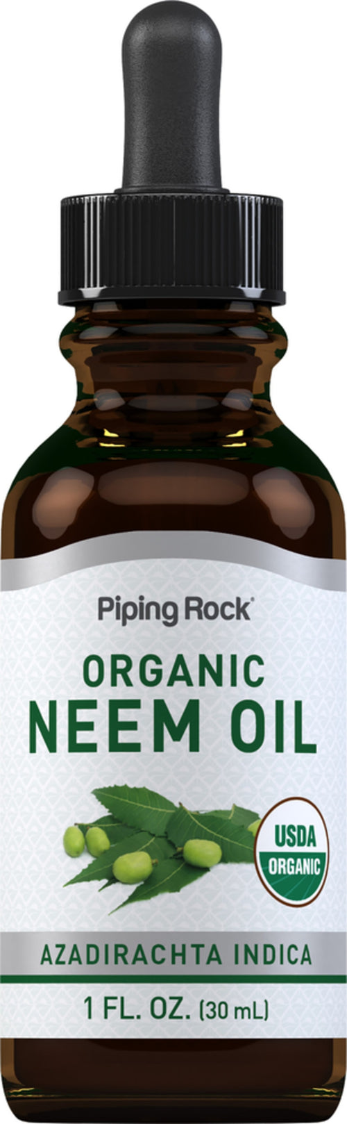 Aceite de neem (orgánico) 1 fl oz 30 mL Frasco con dosificador    