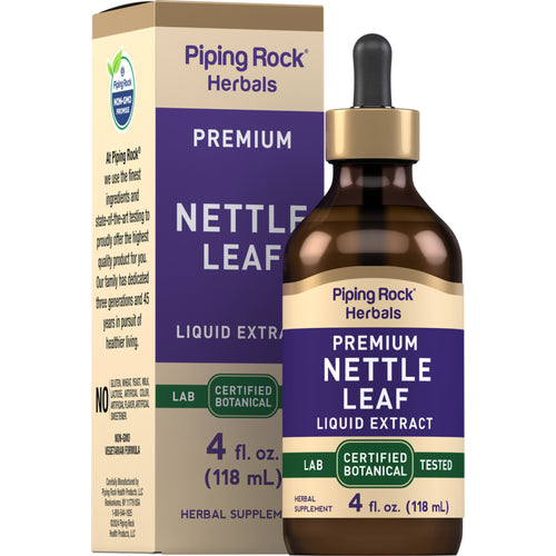 Nettle Leaf Liquid Extract Alcohol Free, 4 fl oz (118 mL) Dropper Bottle