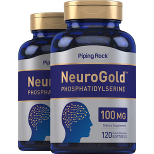 NeuroGold Phosphatidylserine, 100 mg, 120 Quick Release Softgels, 2  Bottles