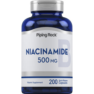 Niacínamid B-3 500 mg 200 Kapsule s rýchlym uvoľňovaním     