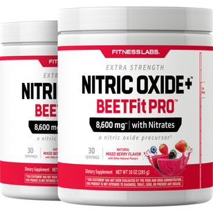 Nitric Oxide BeetFit Pro (Natural Mixed Berry), 10 oz (283 g) Bottle, 2  Bottles