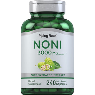 Noni (taitiano)  3000 mg 240 Cápsulas de Rápida Absorção     