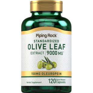 Extracto de hoja de olivo  9000 mg 120 Cápsulas de liberación rápida     
