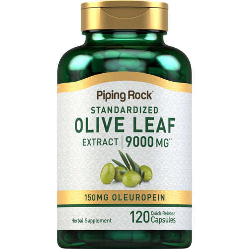 Olivenblad-ekstrakt  9000 mg 120 Kapsler for hurtig frigivelse     