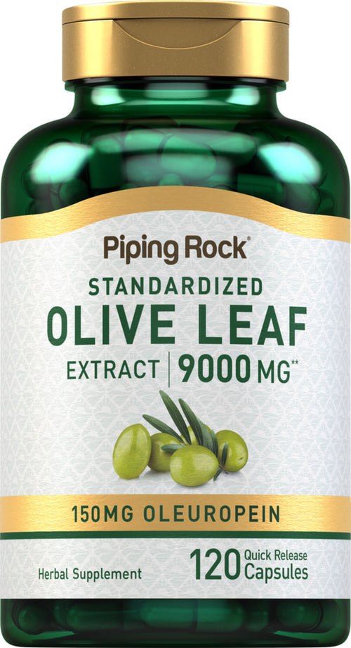Extrato de folhas de oliveira  9000 mg 120 Cápsulas de Rápida Absorção     