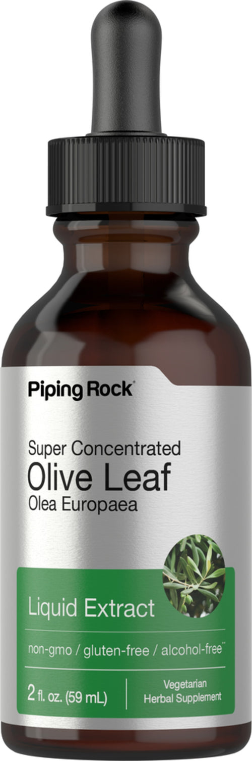 Olive Leaf Liquid Extract Alcohol Free, 2 fl oz (59 mL) Dropper Bottle