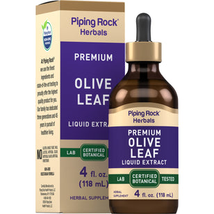Olive Leaf Liquid Extract Alcohol Free, 4 fl oz (118 mL) Dropper Bottle